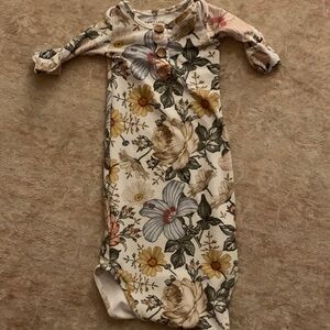 Caden Lane Floral Kids One Piece - Cream, Yellow, Blue